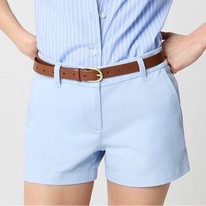 J. Crew Light Blue Chambray Coastal Nantucket Preppy Flat Front Shorts 6